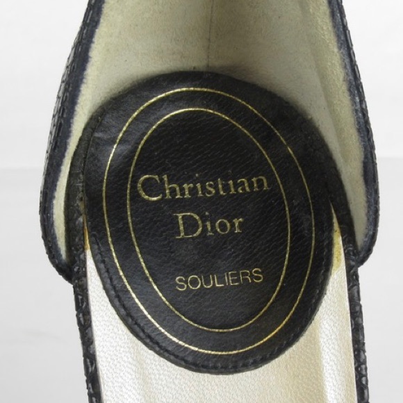 DIOR black shagrene STILLETO PUMPS $2800 size 36.5 - Picture 2 of 8